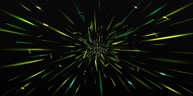 Free vector sparks in motion with blur speed light effect