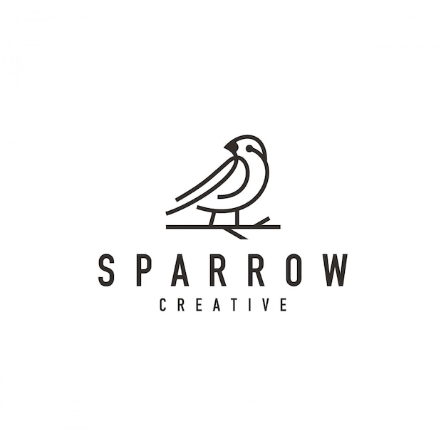 Sparrow bird logo