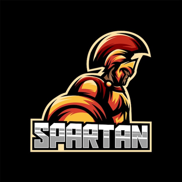 Vettore gratuito disegno vettoriale del logo di gioco sparta esport