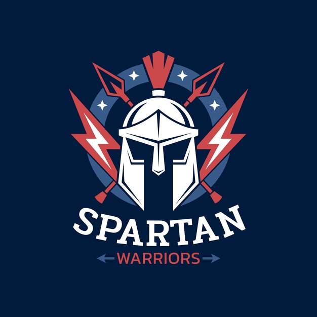 Spartan helmet logo design template