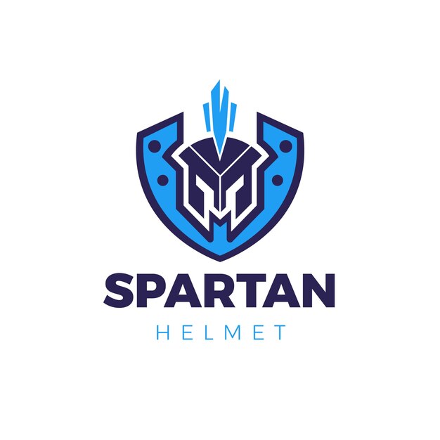 Spartan helmet logo template