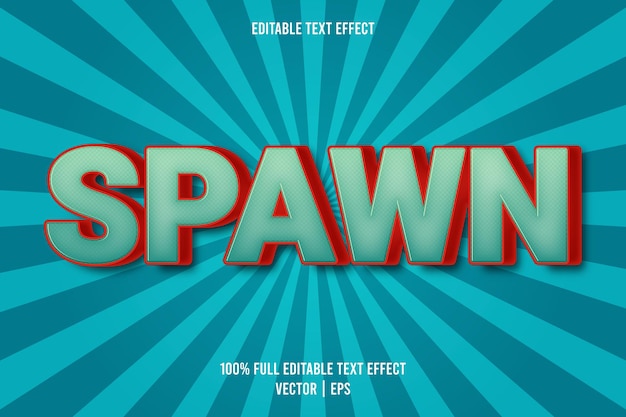 Spawn editable text effect comic style