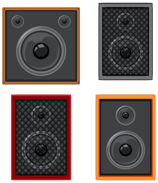 Free vector speaker boxes isolated set