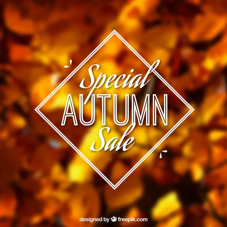 Free Vector special autumn sale with blurred style