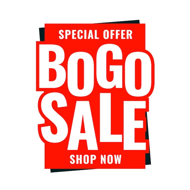 Free vector special bogo sale offer background design