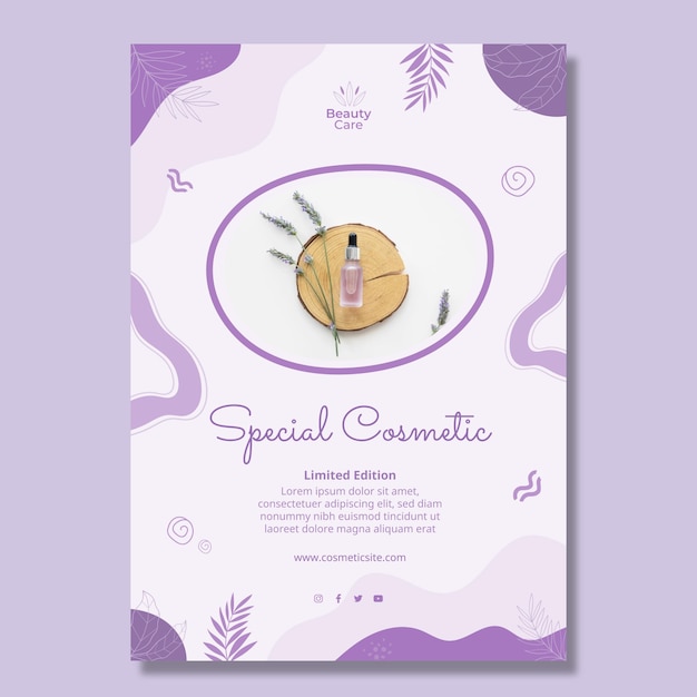 Special cosmetic flyer design template