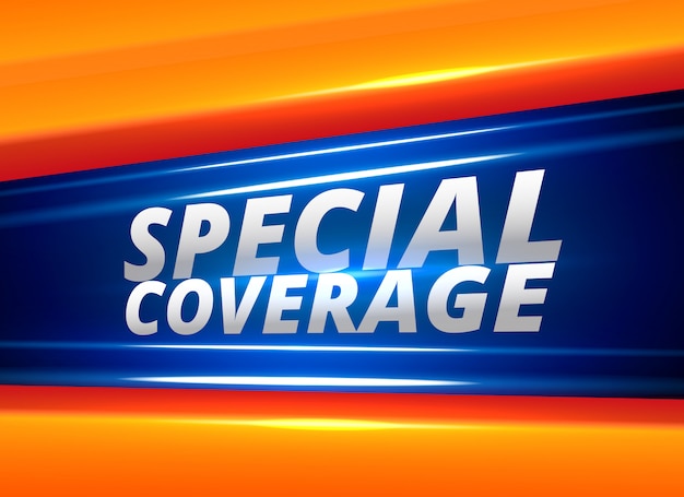 Free vector special coverage news report alert background