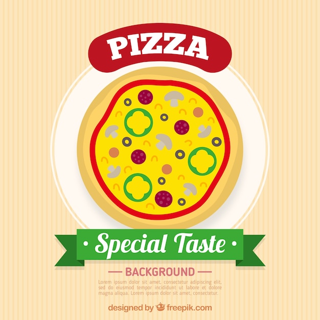 Free vector special flavor pizza background