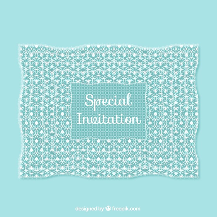 Free Vector special invitation in lacy style