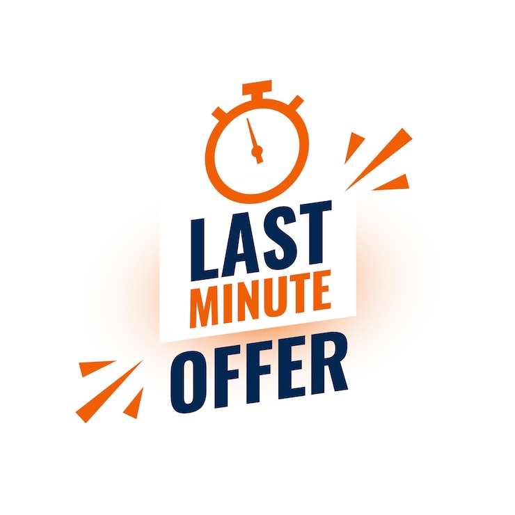 Free Vector special last minute offer background with clock design
