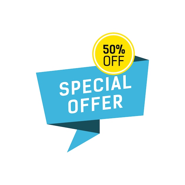 Special offer lettering on speech bubble