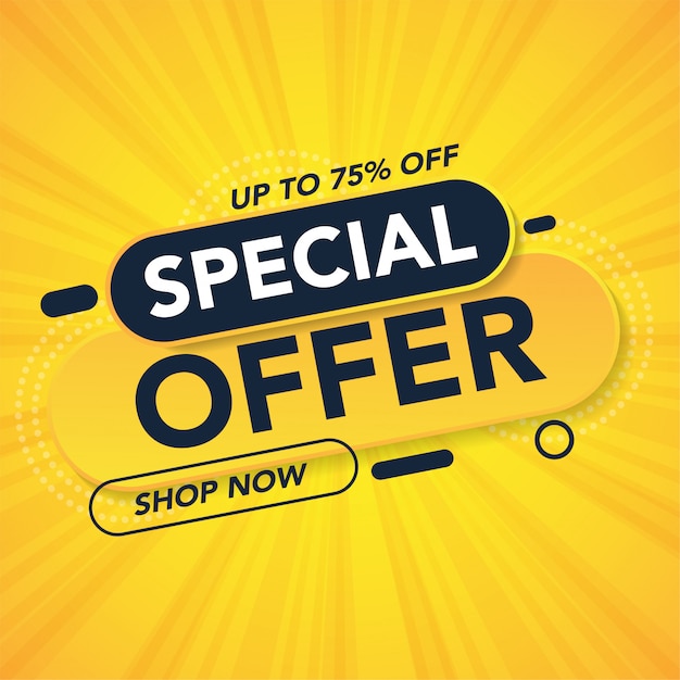 Special offer sale promotion banner template