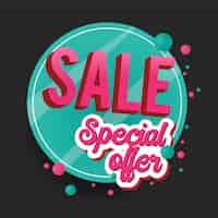 Free vector special offer sale sign