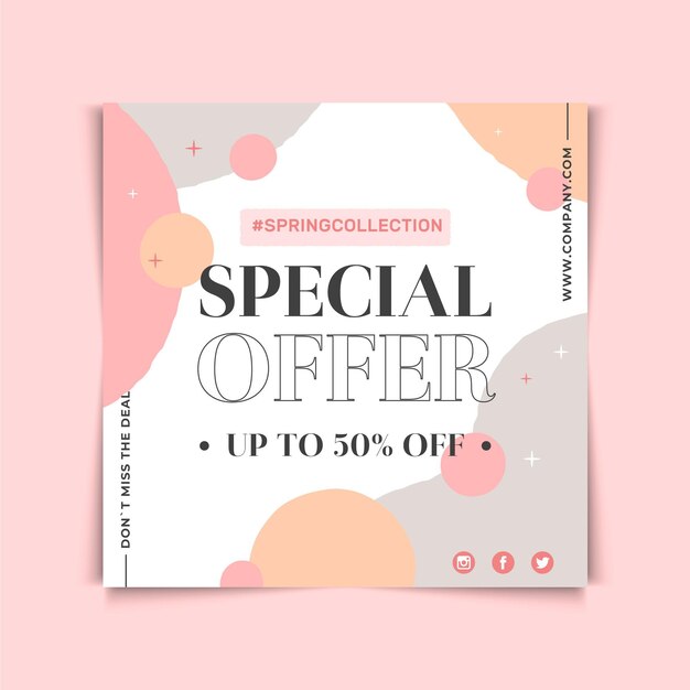 special offer square flyer design