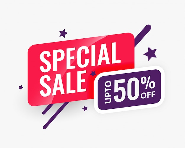 Special sale abstract banner design template