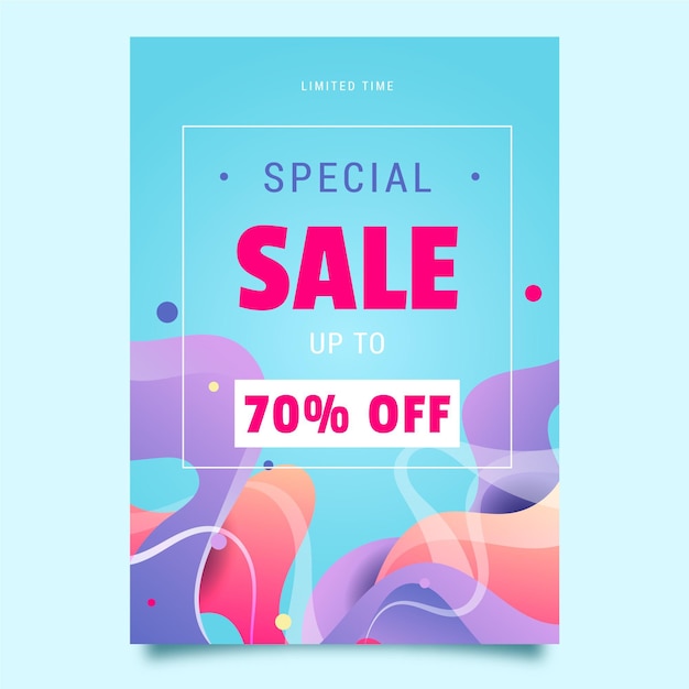 Free vector special sale poster template