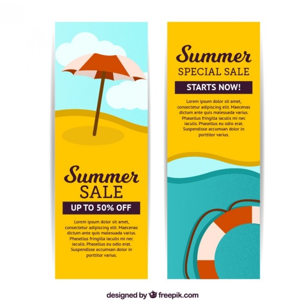 Free vector special summer sale flyer