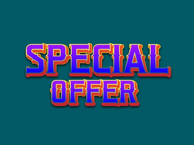 Special text effect vector editable