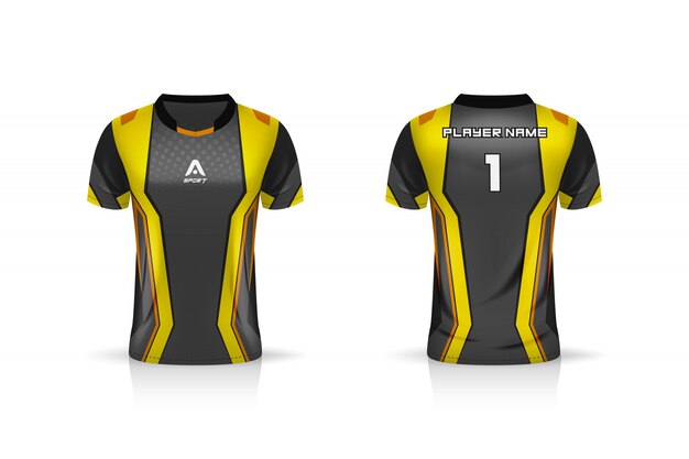 Download Premium Vector Specification Soccer Sport Esport Gaming T Shirt Jersey Template Uniform Illustration
