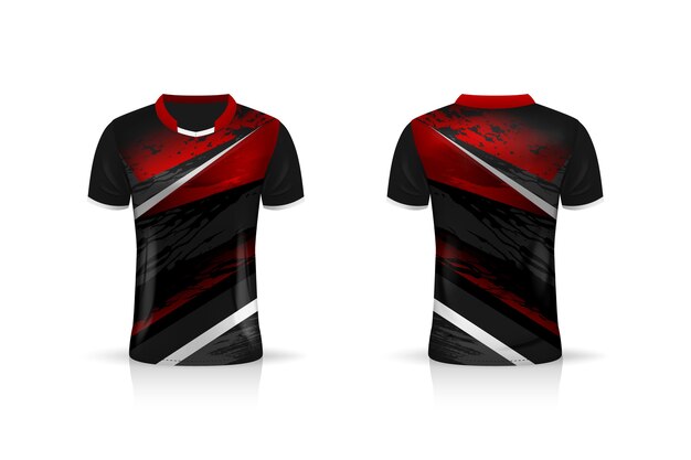 Download Premium Vector Esport Gaming T Shirt Jersey Template Uniform Front And Back View