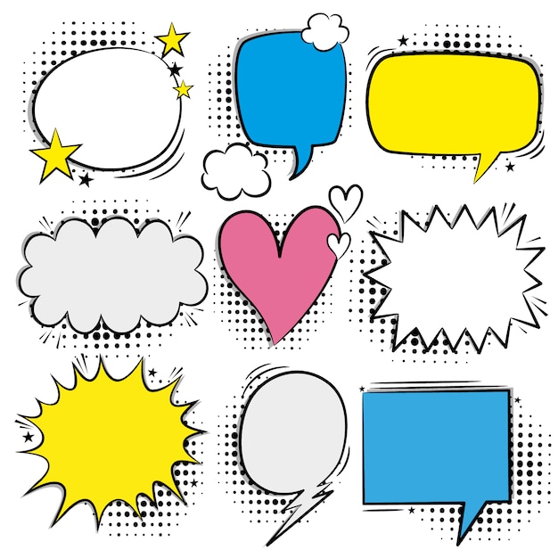 Free vector speech bubble collection