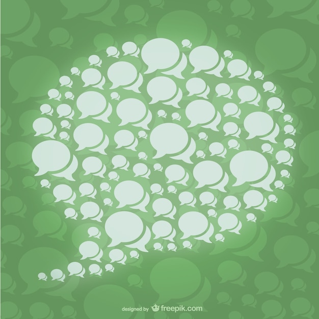 Free vector speech bubble concept vector