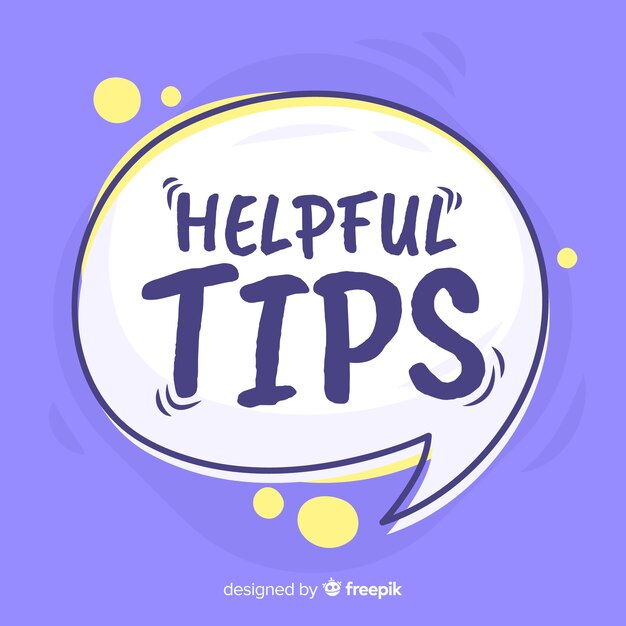 Speech bubble helpful tip background