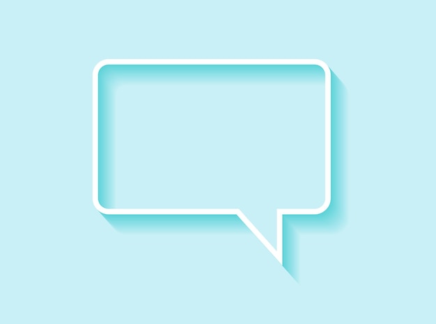 Speech bubble isolated on blue background frame templates for message