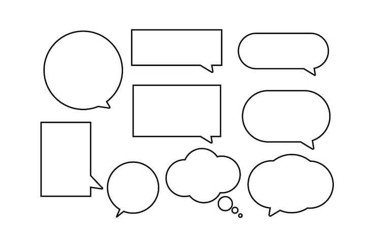 Free Vector speech bubble message balloon dialog communication comic cartoon vector illustration