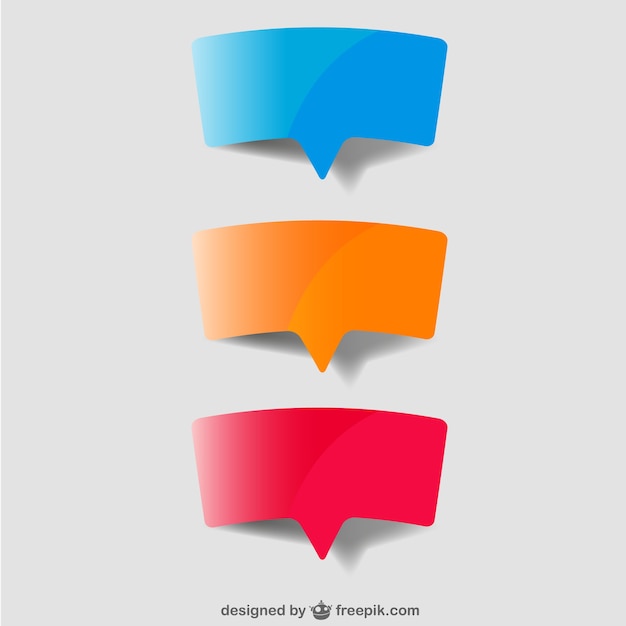 Free vector speech bubble paper design