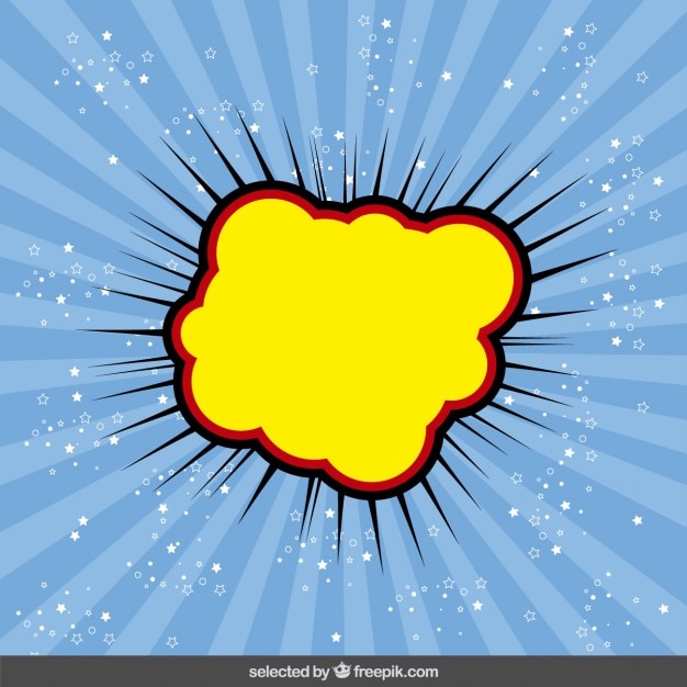 Free vector speech bubble in pop art style