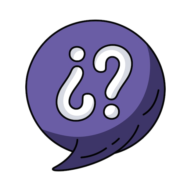 Speech bubble purple illustration