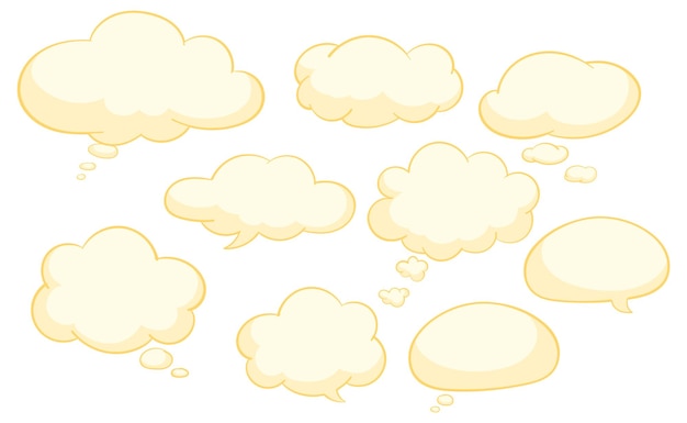 Free vector speech bubble templates on white background