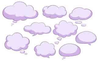 Free vector speech bubble templates on white background