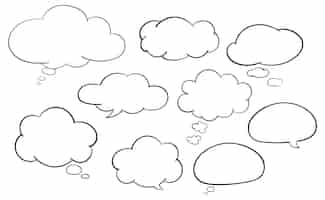 Free vector speech bubble templates on white background