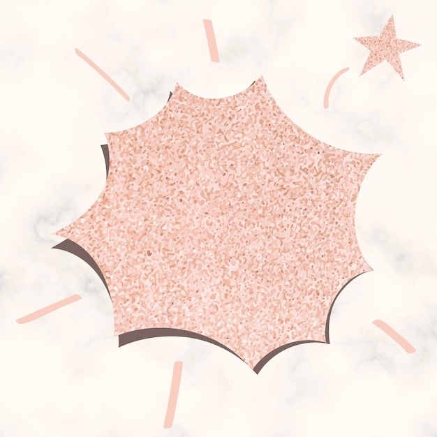 Free vector speech bubble vector in glitter pink texture style