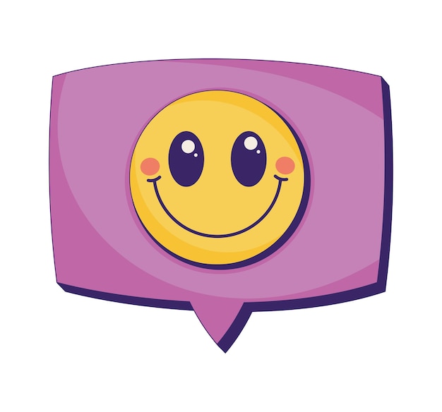 Speech bubble with emoji