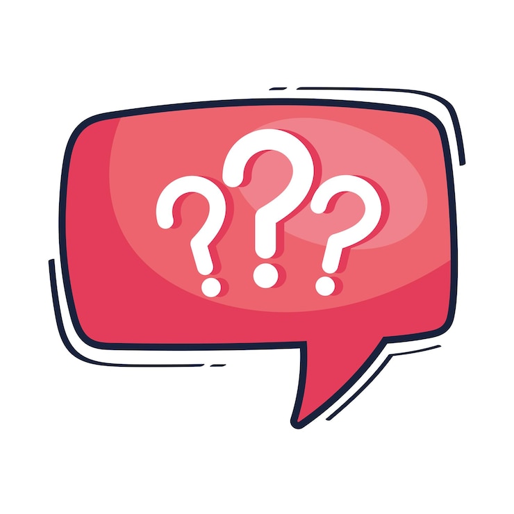 Free Vector speech bubble with interrogation sign illustration
