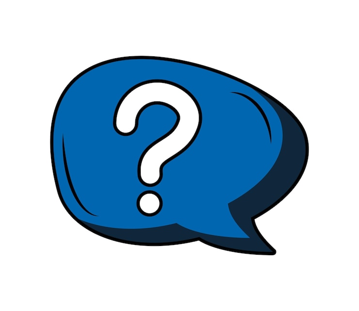 Free Vector speech bubble with interrogation sign marketing icon