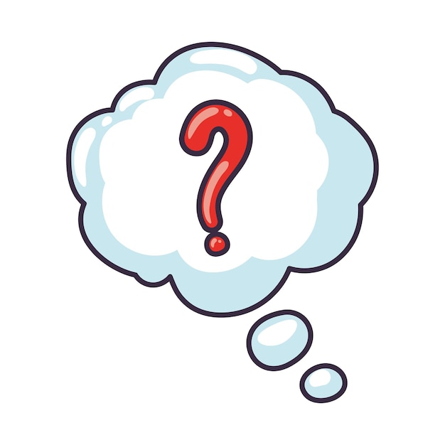 speech bubble with interrogation sign message isolated icon