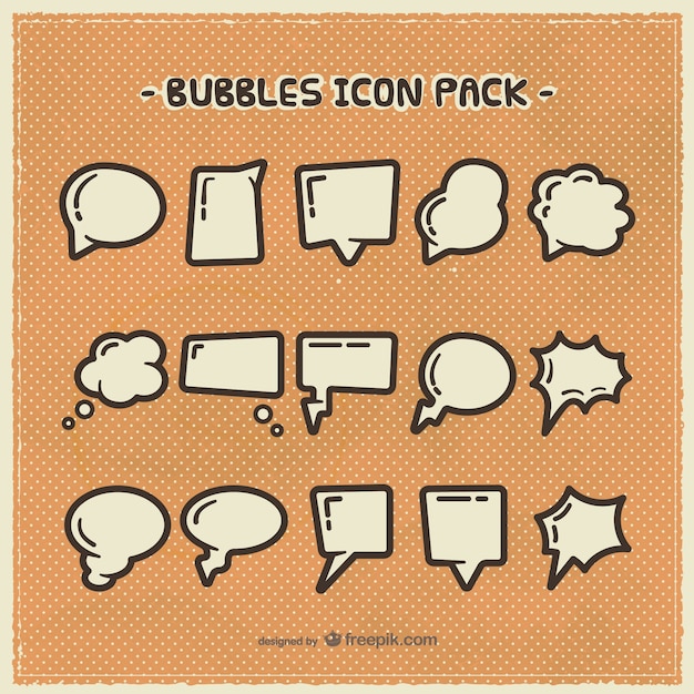 Free vector speech bubbles icons pack