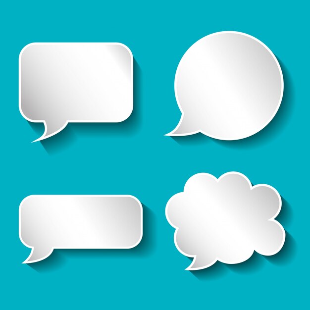 speech bubbles set