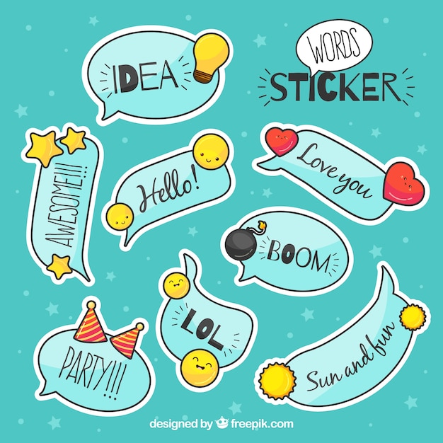 Speech and Thought Bubble Stickers - A Sticker Bundle