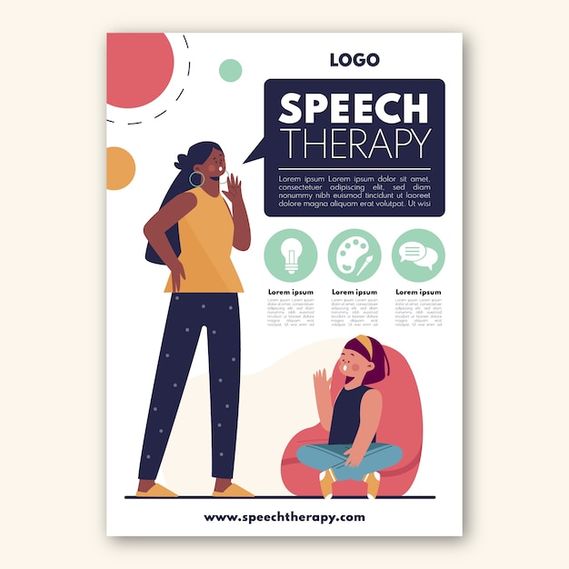 Speech therapy informative poster