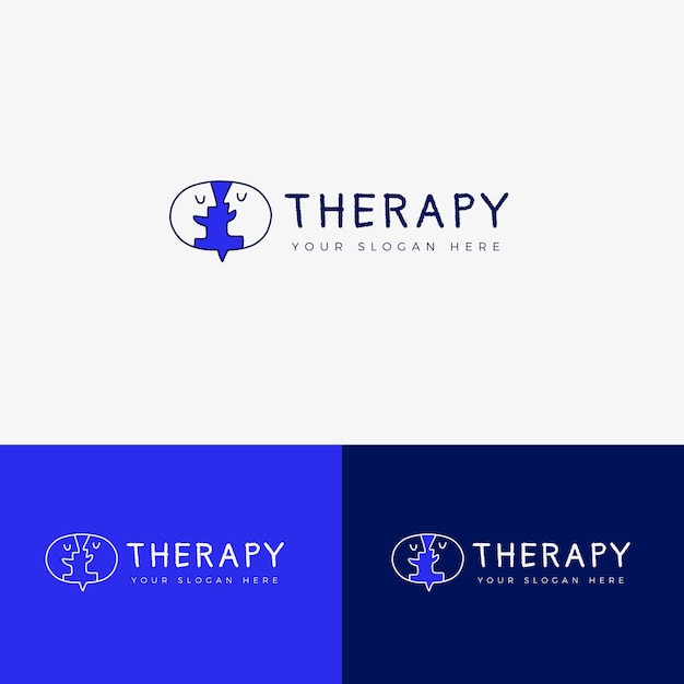 Free vector speech therapy logo template