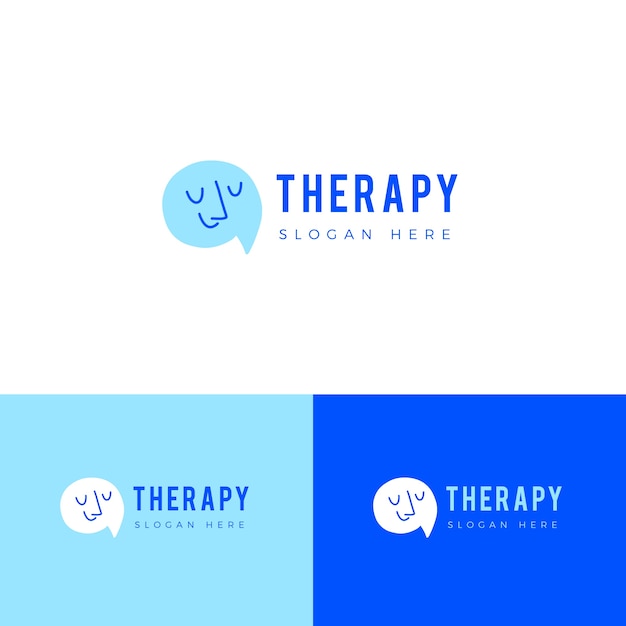 Free vector speech therapy logo template