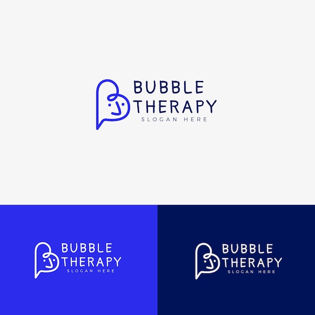 Free vector speech therapy logo template