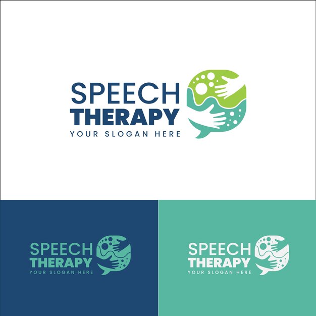 Speech therapy logo template