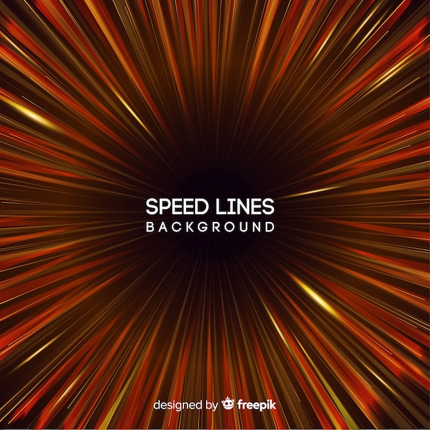 Free vector speed lines background in red tones