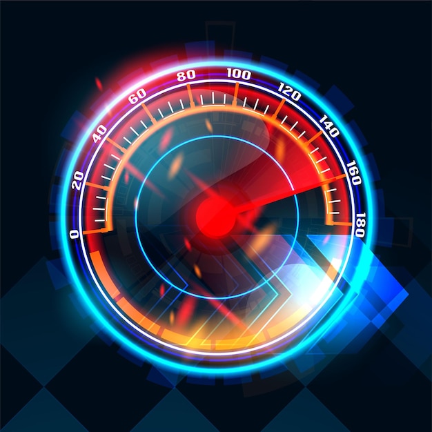 Speed motion background with fast speedometer car racing velocity background